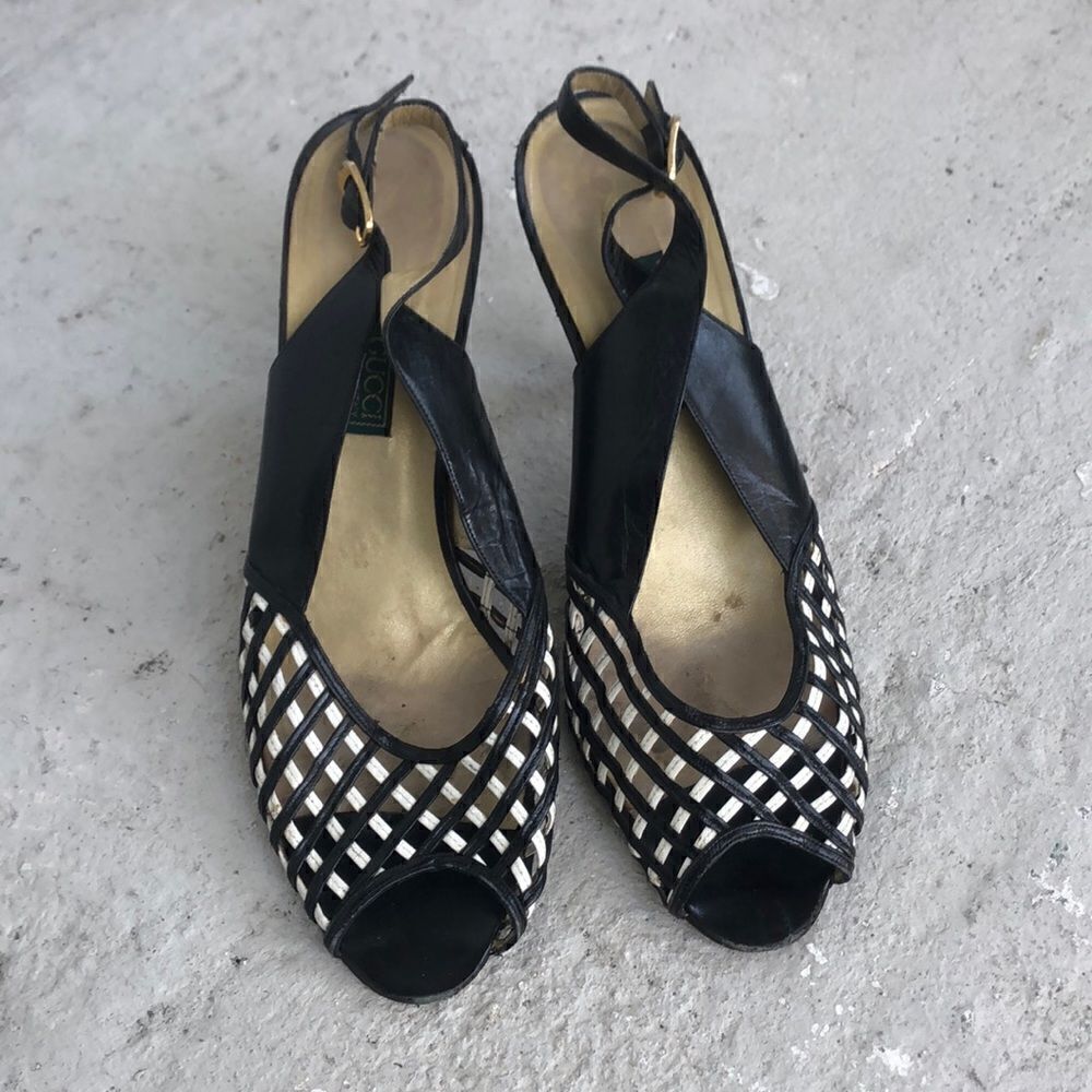 Gucci peep toe slingback s